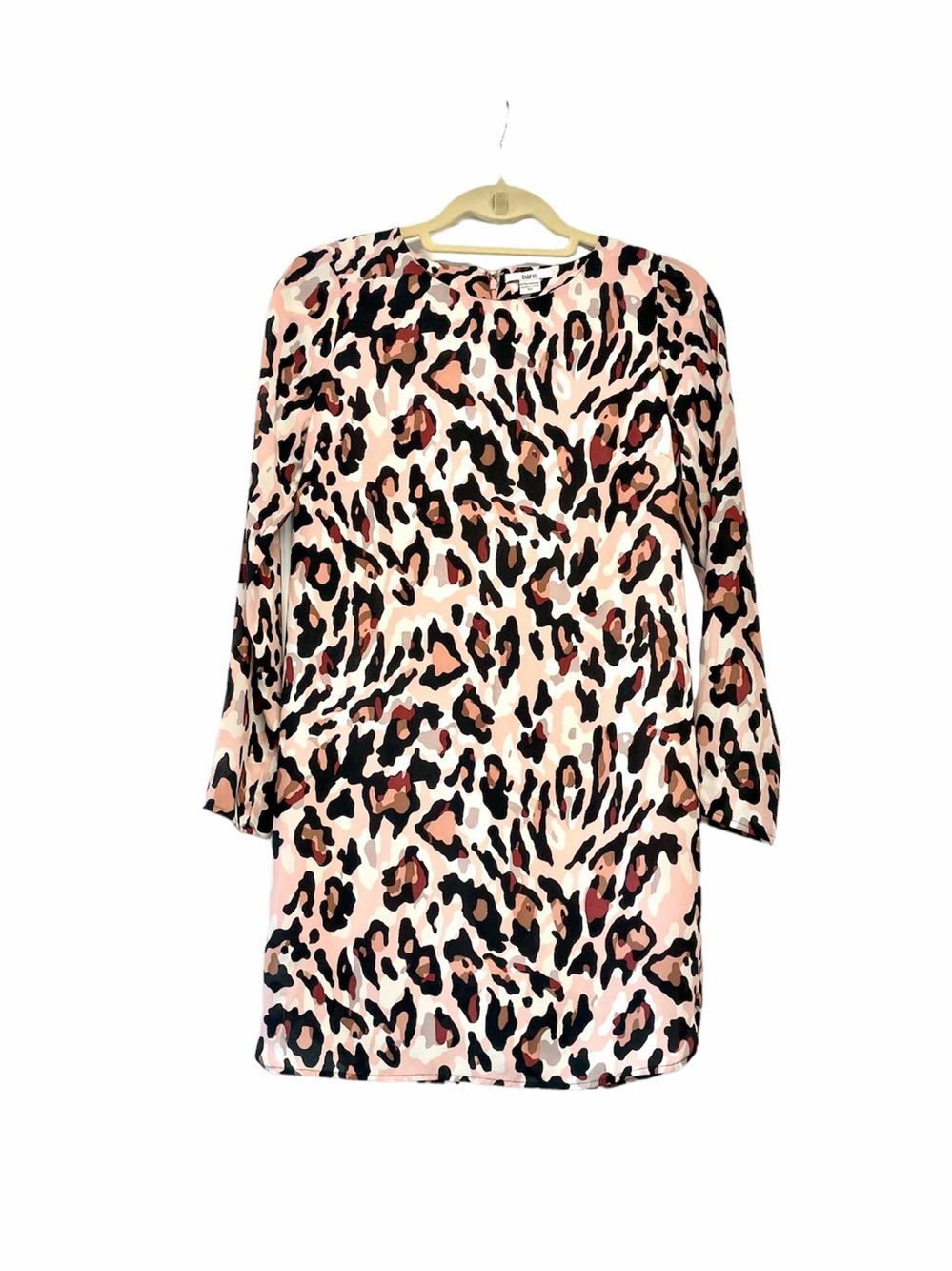Bar III Pink Leopard Print Short DressSz XS